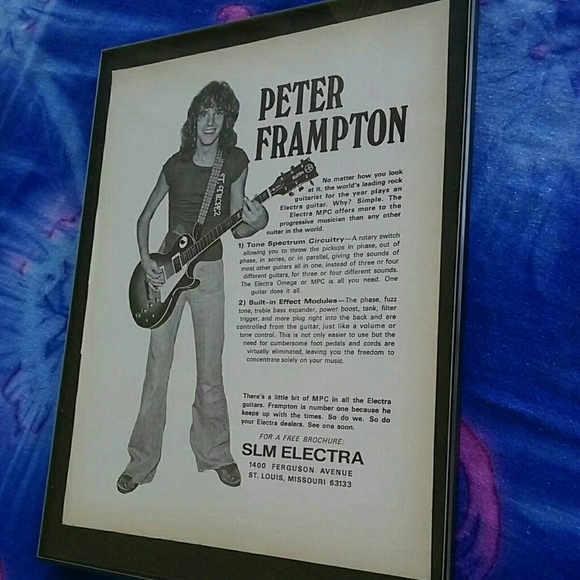 ☆ 1970s Peter Frampton with Guitar Vintage ☆ Rock and Roll ☆ Music ☆ Retro ☆ - Picture 4 of 4